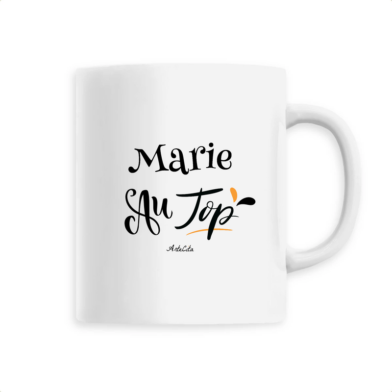 Cadeau anniversaire : Mug - Marie au Top - 6 Coloris - Cadeau Original - Cadeau Personnalisable - Cadeaux-Positifs.com -Unique-Blanc-