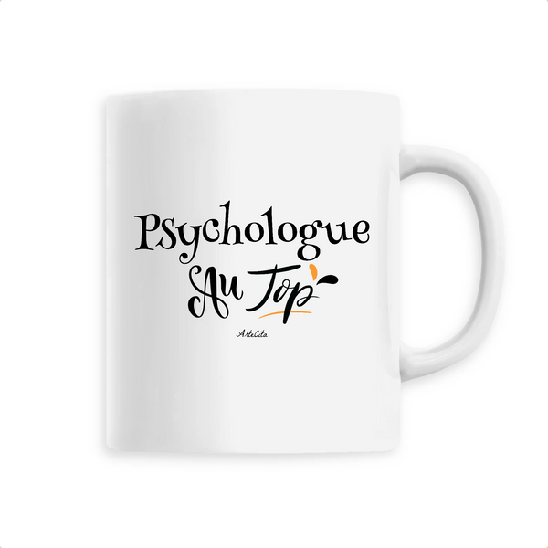 Mug - Psychologue au Top - 6 Coloris - Cadeau Original - Cadeau Personnalisable - Cadeaux-Positifs.com -Unique-Blanc-