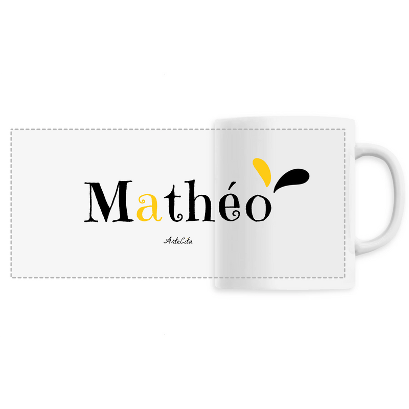 Cadeau anniversaire : Mug - Mathéo - 6 Coloris - Cadeau Original - Cadeau Personnalisable - Cadeaux-Positifs.com -Unique-Blanc-