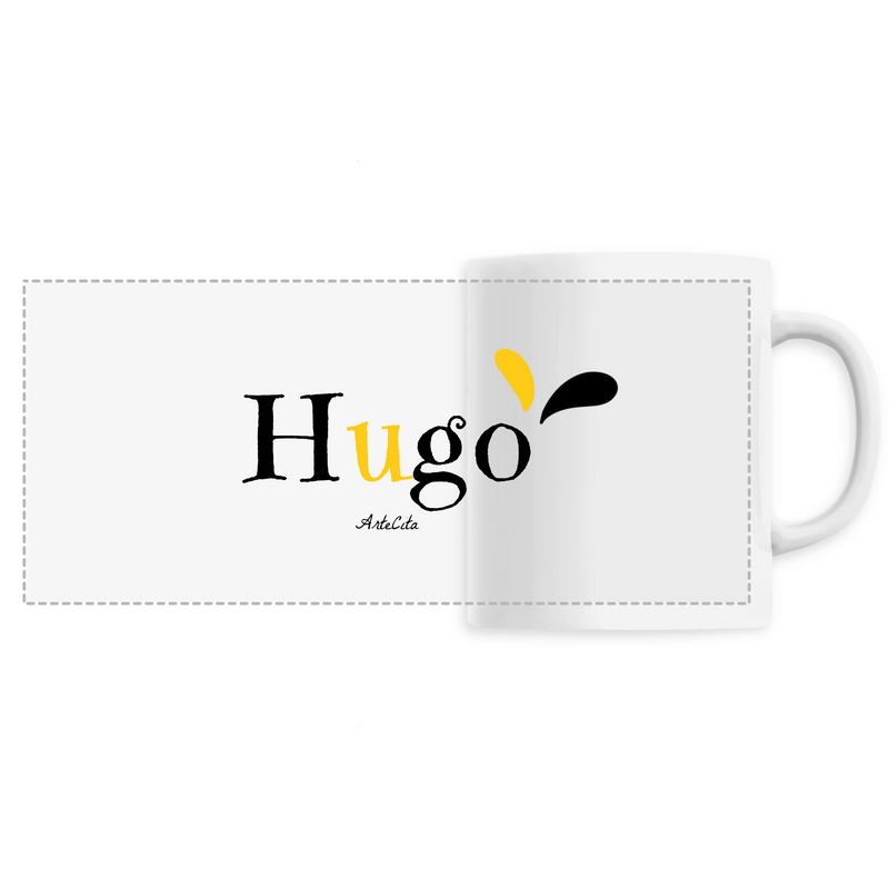 Cadeau anniversaire : Mug - Hugo - 6 Coloris - Cadeau Original - Cadeau Personnalisable - Cadeaux-Positifs.com -Unique-Blanc-