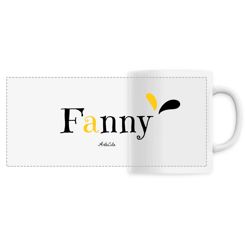 Cadeau anniversaire : Mug - Fanny - 6 Coloris - Cadeau Original - Cadeau Personnalisable - Cadeaux-Positifs.com -Unique-Blanc-