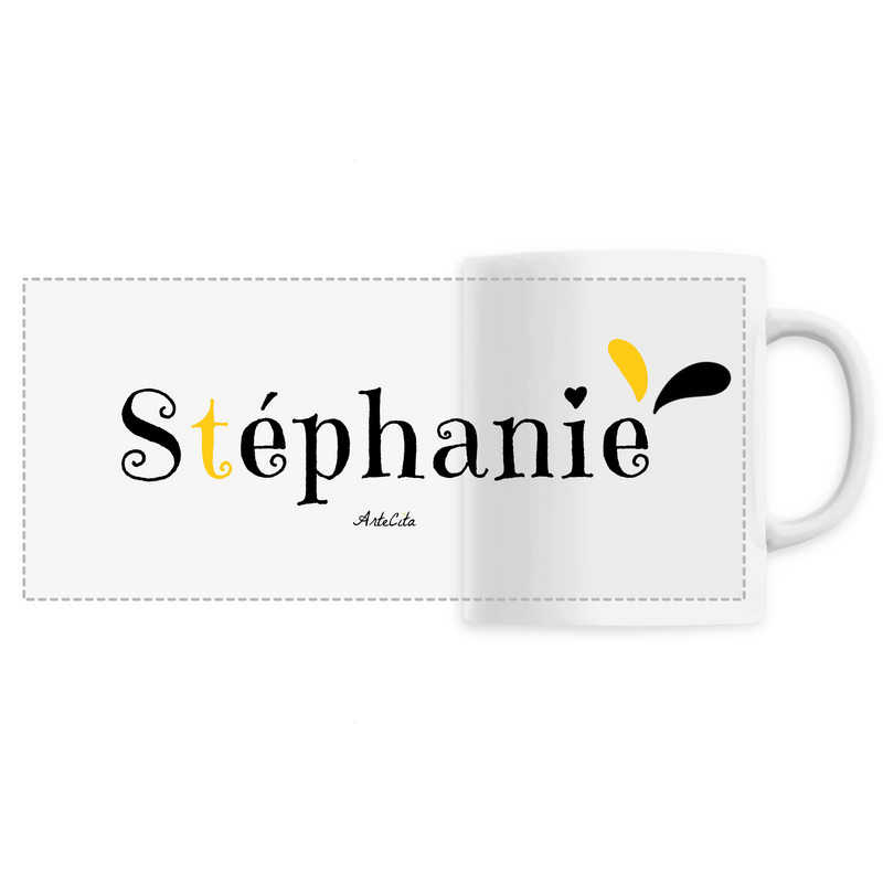 Cadeau anniversaire : Mug - Stéphanie - 6 Coloris - Cadeau Original - Cadeau Personnalisable - Cadeaux-Positifs.com -Unique-Blanc-