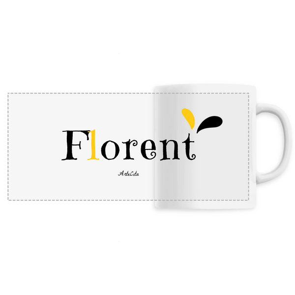 Mug - Florent - 6 Coloris - Cadeau Original - Cadeau Personnalisable - Cadeaux-Positifs.com -Unique-Blanc-