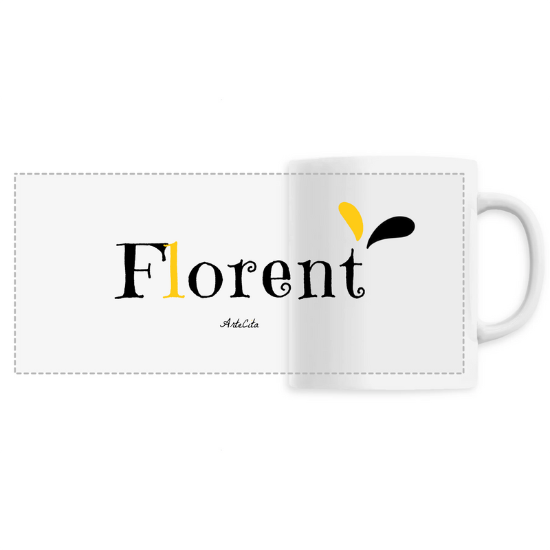 Cadeau anniversaire : Mug - Florent - 6 Coloris - Cadeau Original - Cadeau Personnalisable - Cadeaux-Positifs.com -Unique-Blanc-