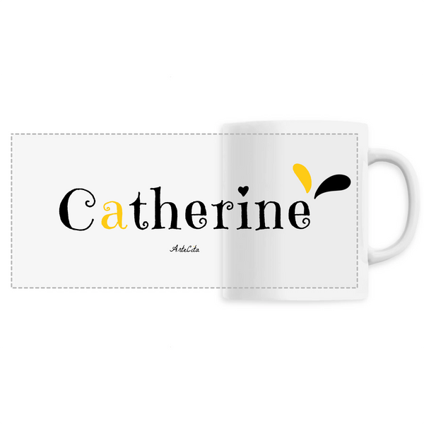 Mug - Catherine - 6 Coloris - Cadeau Original - Cadeau Personnalisable - Cadeaux-Positifs.com -Unique-Blanc-