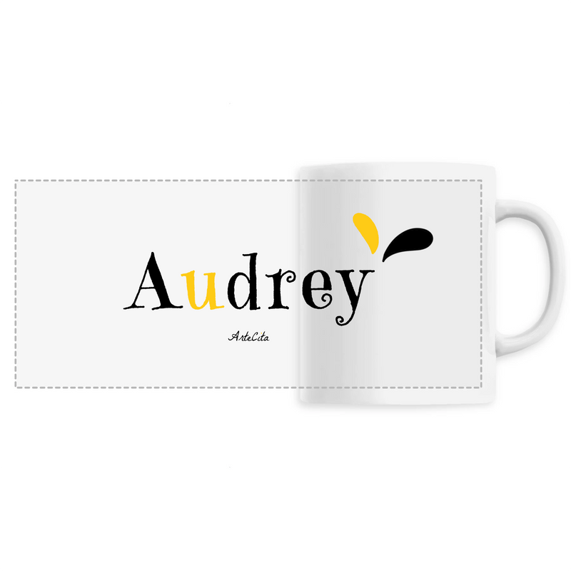 Cadeau anniversaire : Mug - Audrey - 6 Coloris - Cadeau Original - Cadeau Personnalisable - Cadeaux-Positifs.com -Unique-Blanc-