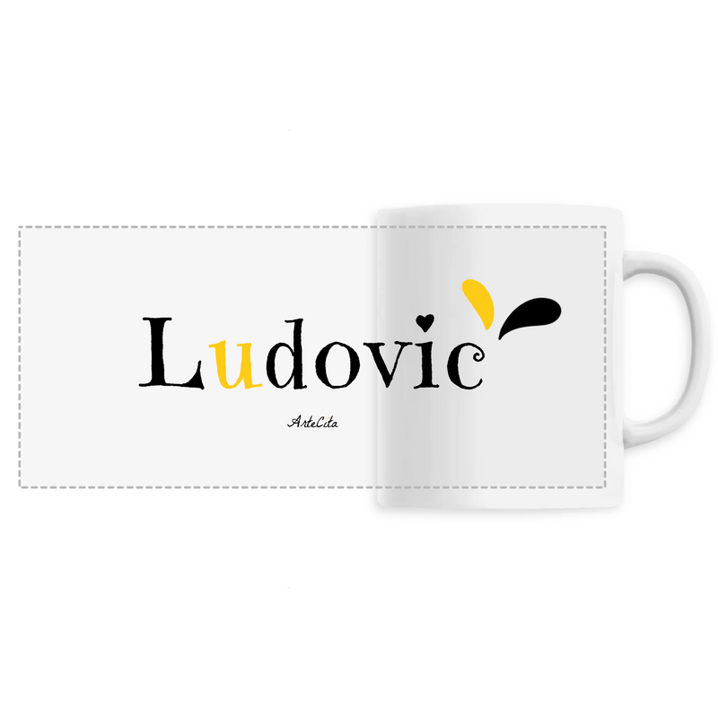 Cadeau anniversaire : Mug - Ludovic - 6 Coloris - Cadeau Original - Cadeau Personnalisable - Cadeaux-Positifs.com -Unique-Blanc-