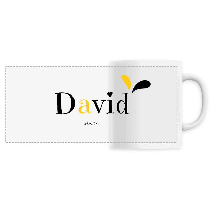 Cadeau anniversaire : Mug - David - 6 Coloris - Cadeau Original - Cadeau Personnalisable - Cadeaux-Positifs.com -Unique-Blanc-
