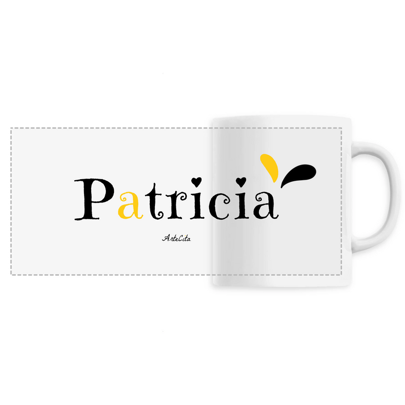 Cadeau anniversaire : Mug - Patricia - 6 Coloris - Cadeau Original - Cadeau Personnalisable - Cadeaux-Positifs.com -Unique-Blanc-