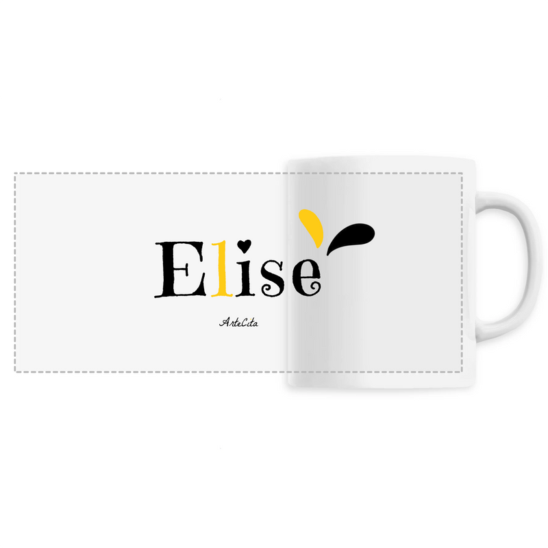 Cadeau anniversaire : Mug - Elise - 6 Coloris - Cadeau Original - Cadeau Personnalisable - Cadeaux-Positifs.com -Unique-Blanc-