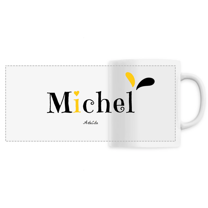 Cadeau anniversaire : Mug - Michel - 6 Coloris - Cadeau Original - Cadeau Personnalisable - Cadeaux-Positifs.com -Unique-Blanc-