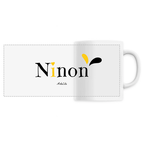 Mug - Ninon - 6 Coloris - Cadeau Original - Cadeau Personnalisable - Cadeaux-Positifs.com -Unique-Blanc-