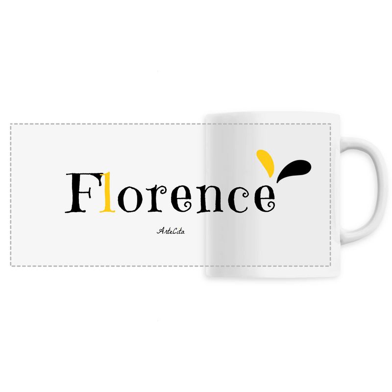Cadeau anniversaire : Mug - Florence - 6 Coloris - Cadeau Original - Cadeau Personnalisable - Cadeaux-Positifs.com -Unique-Blanc-