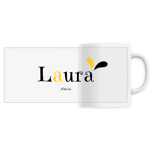 Mug - Laura - 6 Coloris - Cadeau Original - Cadeau Personnalisable - Cadeaux-Positifs.com -Unique-Blanc-