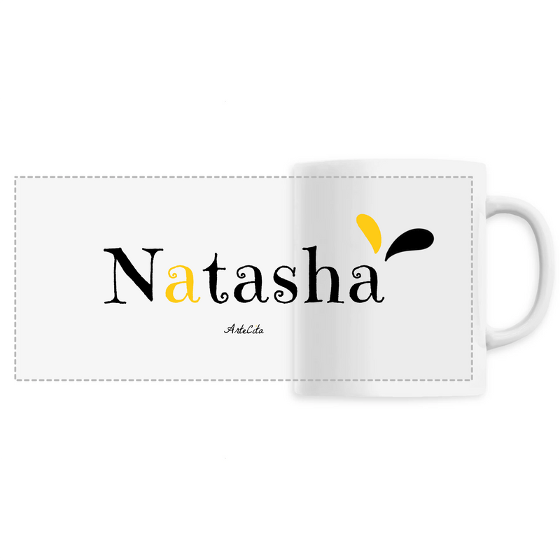 Cadeau anniversaire : Mug - Natasha - 6 Coloris - Cadeau Original - Cadeau Personnalisable - Cadeaux-Positifs.com -Unique-Blanc-