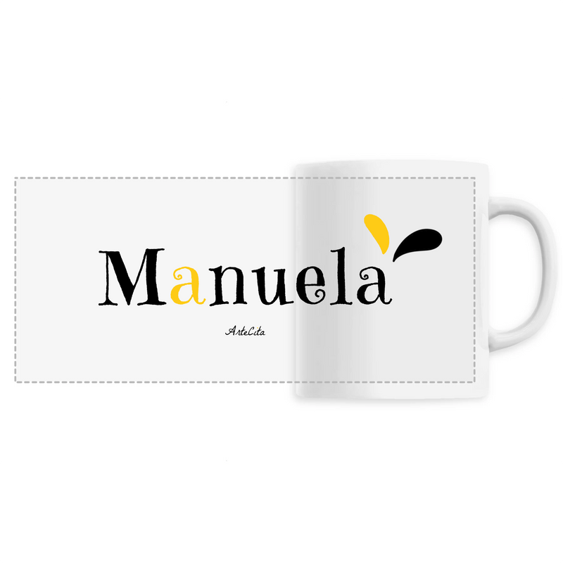 Cadeau anniversaire : Mug - Manuela - 6 Coloris - Cadeau Original - Cadeau Personnalisable - Cadeaux-Positifs.com -Unique-Blanc-
