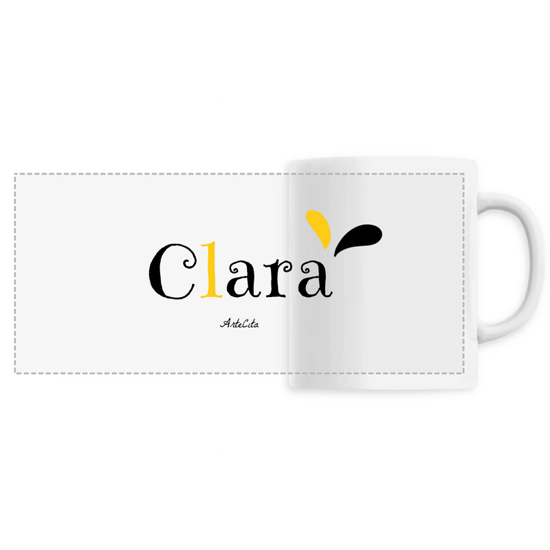 Cadeau anniversaire : Mug - Clara - 6 Coloris - Cadeau Original - Cadeau Personnalisable - Cadeaux-Positifs.com -Unique-Blanc-