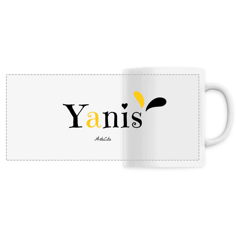 Cadeau anniversaire : Mug - Yanis - 6 Coloris - Cadeau Original - Cadeau Personnalisable - Cadeaux-Positifs.com -Unique-Blanc-