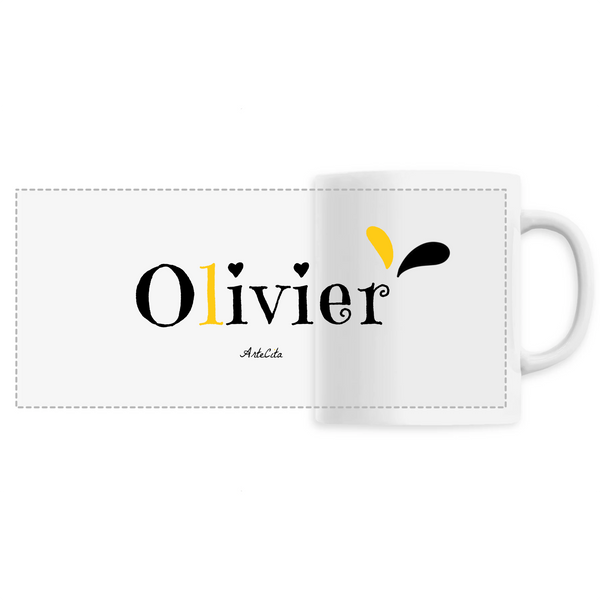 Mug - Olivier - 6 Coloris - Cadeau Original - Cadeau Personnalisable - Cadeaux-Positifs.com -Unique-Blanc-