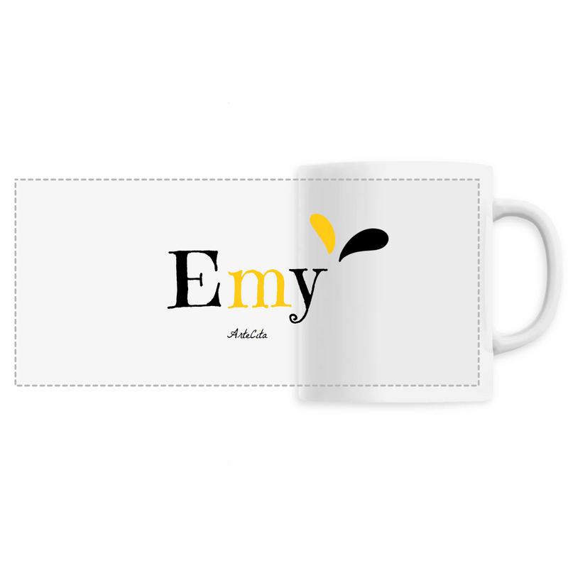 Cadeau anniversaire : Mug - Emy - 6 Coloris - Cadeau Original - Cadeau Personnalisable - Cadeaux-Positifs.com -Unique-Blanc-