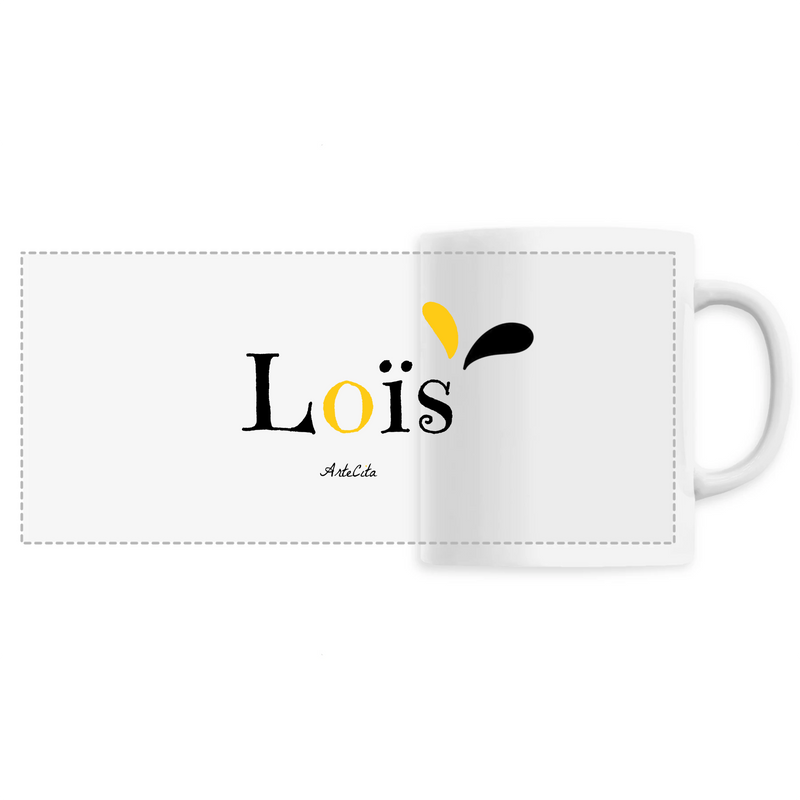 Cadeau anniversaire : Mug - Loïs - 6 Coloris - Cadeau Original - Cadeau Personnalisable - Cadeaux-Positifs.com -Unique-Blanc-