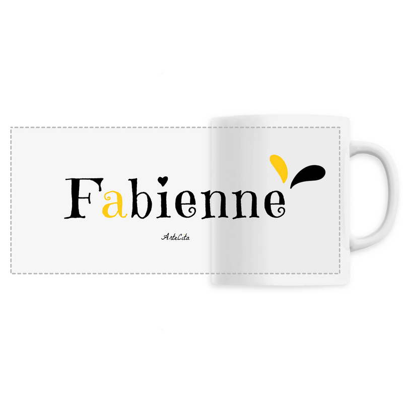 Cadeau anniversaire : Mug - Fabienne - 6 Coloris - Cadeau Original - Cadeau Personnalisable - Cadeaux-Positifs.com -Unique-Blanc-