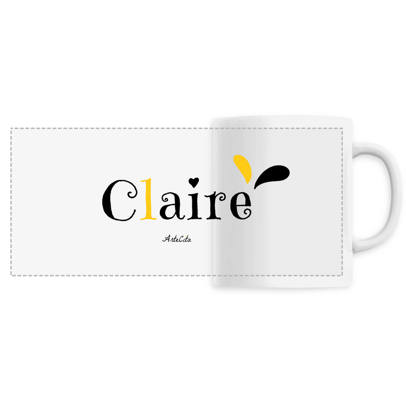 Cadeau anniversaire : Mug - Claire - 6 Coloris - Cadeau Original - Cadeau Personnalisable - Cadeaux-Positifs.com -Unique-Blanc-