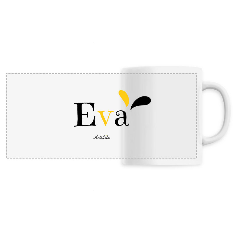 Cadeau anniversaire : Mug - Eva - 6 Coloris - Cadeau Original - Cadeau Personnalisable - Cadeaux-Positifs.com -Unique-Blanc-