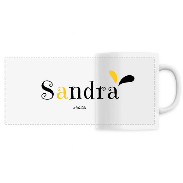 Mug - Sandra - 6 Coloris - Cadeau Original - Cadeau Personnalisable - Cadeaux-Positifs.com -Unique-Blanc-