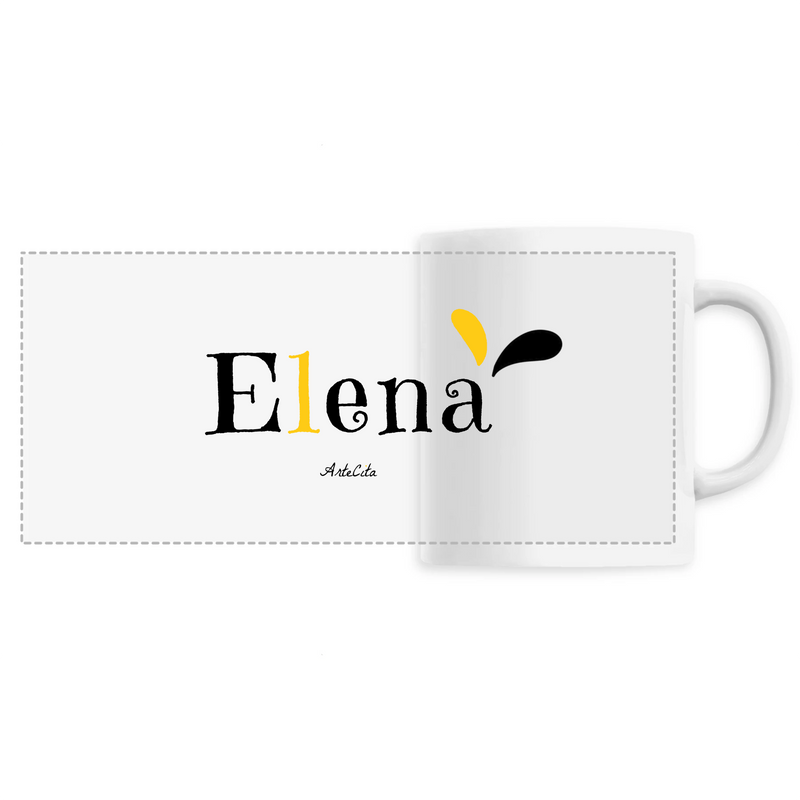 Cadeau anniversaire : Mug - Elena - 6 Coloris - Cadeau Original - Cadeau Personnalisable - Cadeaux-Positifs.com -Unique-Blanc-