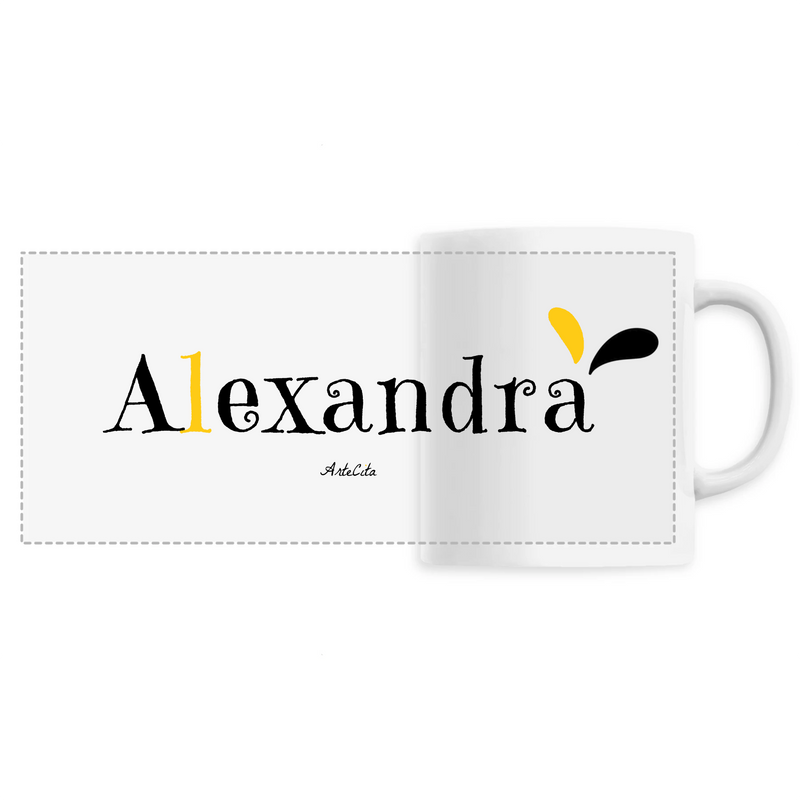 Cadeau anniversaire : Mug - Alexandra - 6 Coloris - Cadeau Original - Cadeau Personnalisable - Cadeaux-Positifs.com -Unique-Blanc-