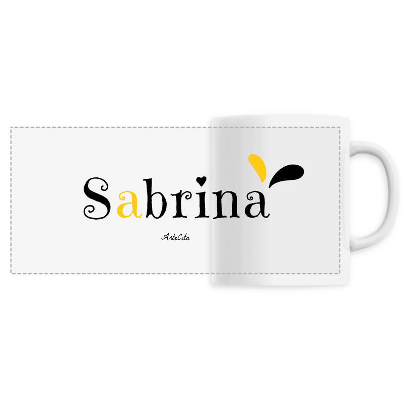 Cadeau anniversaire : Mug - Sabrina - 6 Coloris - Cadeau Original - Cadeau Personnalisable - Cadeaux-Positifs.com -Unique-Blanc-