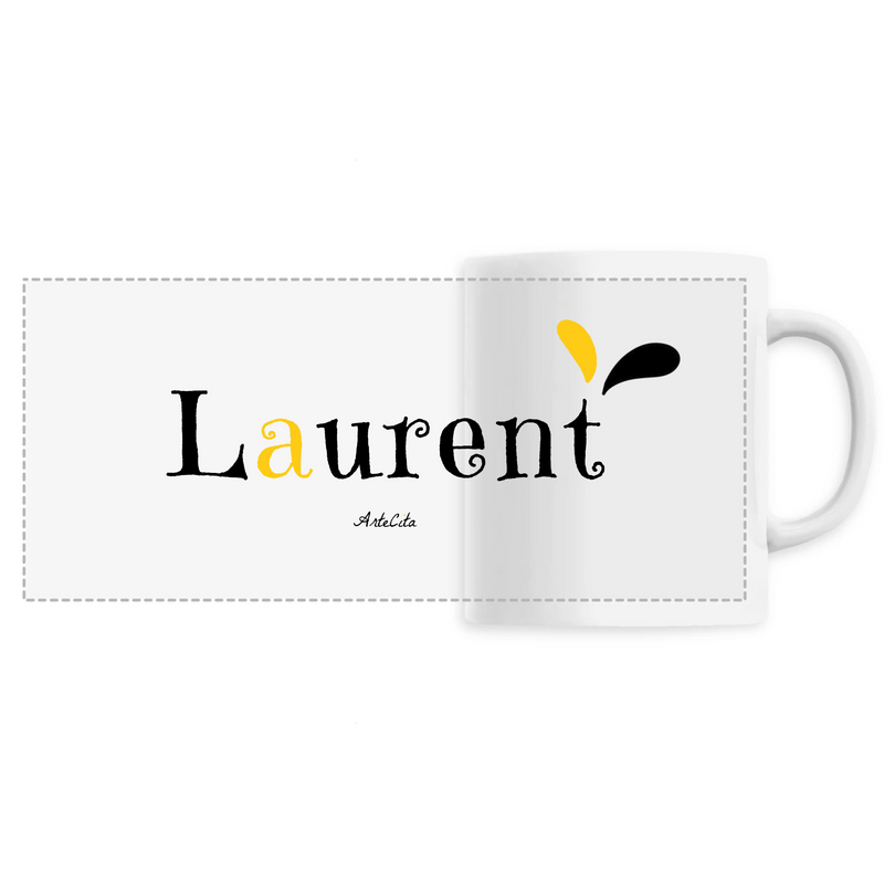 Cadeau anniversaire : Mug - Laurent - 6 Coloris - Cadeau Original - Cadeau Personnalisable - Cadeaux-Positifs.com -Unique-Blanc-