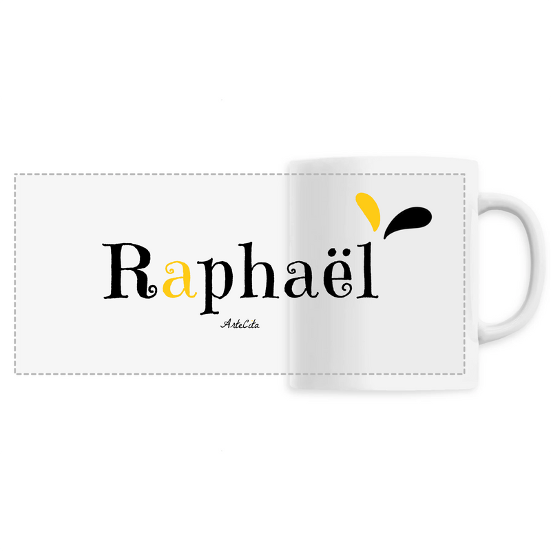 Cadeau anniversaire : Mug - Raphaël - 6 Coloris - Cadeau Original - Cadeau Personnalisable - Cadeaux-Positifs.com -Unique-Blanc-