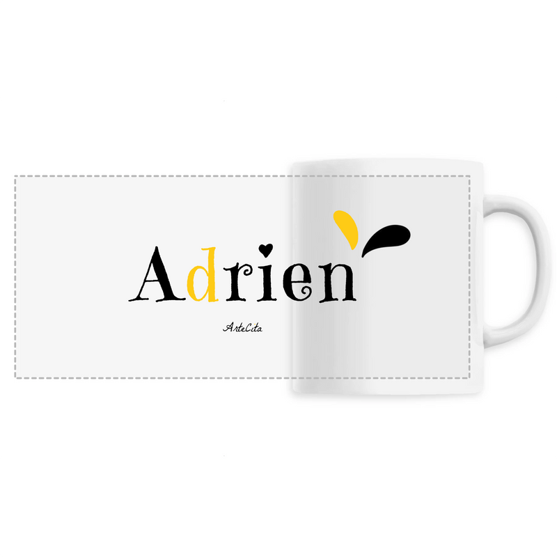 Cadeau anniversaire : Mug - Adrien - 6 Coloris - Cadeau Original - Cadeau Personnalisable - Cadeaux-Positifs.com -Unique-Blanc-