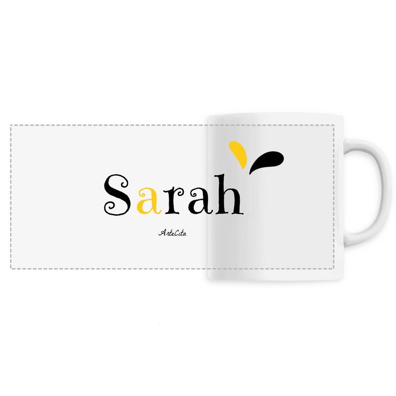 Cadeau anniversaire : Mug - Sarah - 6 Coloris - Cadeau Original - Cadeau Personnalisable - Cadeaux-Positifs.com -Unique-Blanc-