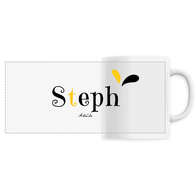 Cadeau anniversaire : Mug - Steph - 6 Coloris - Cadeau Original - Cadeau Personnalisable - Cadeaux-Positifs.com -Unique-Blanc-