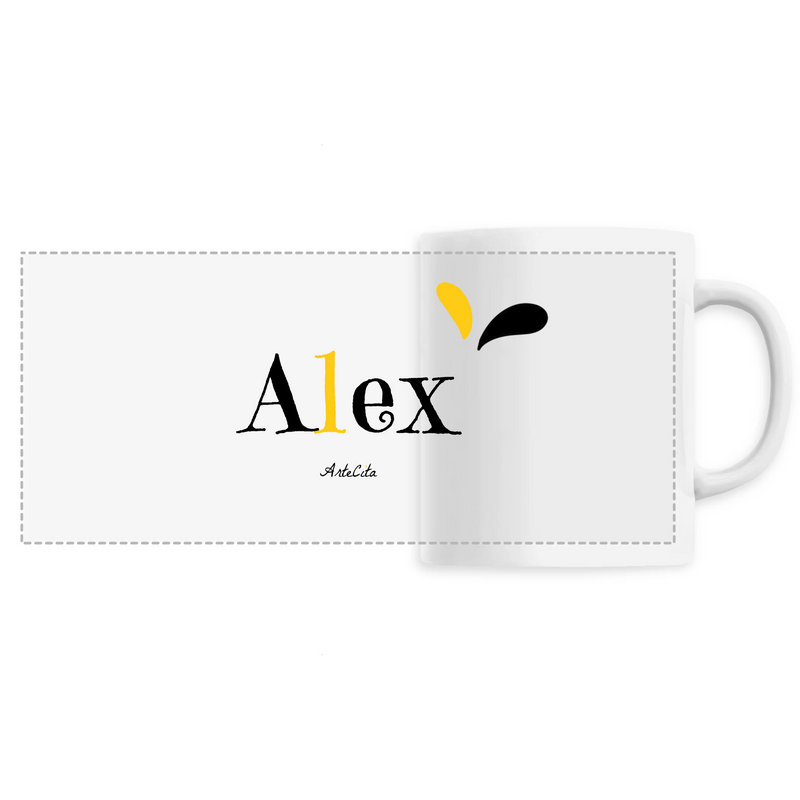Cadeau anniversaire : Mug - Alex - 6 Coloris - Cadeau Original - Cadeau Personnalisable - Cadeaux-Positifs.com -Unique-Blanc-