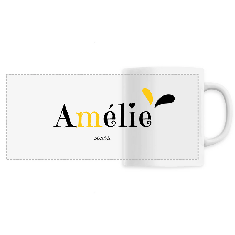 Cadeau anniversaire : Mug - Amélie - 6 Coloris - Cadeau Original - Cadeau Personnalisable - Cadeaux-Positifs.com -Unique-Blanc-