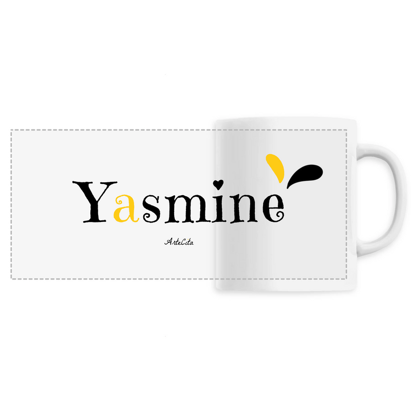 Cadeau anniversaire : Mug - Yasmine - 6 Coloris - Cadeau Original - Cadeau Personnalisable - Cadeaux-Positifs.com -Unique-Blanc-