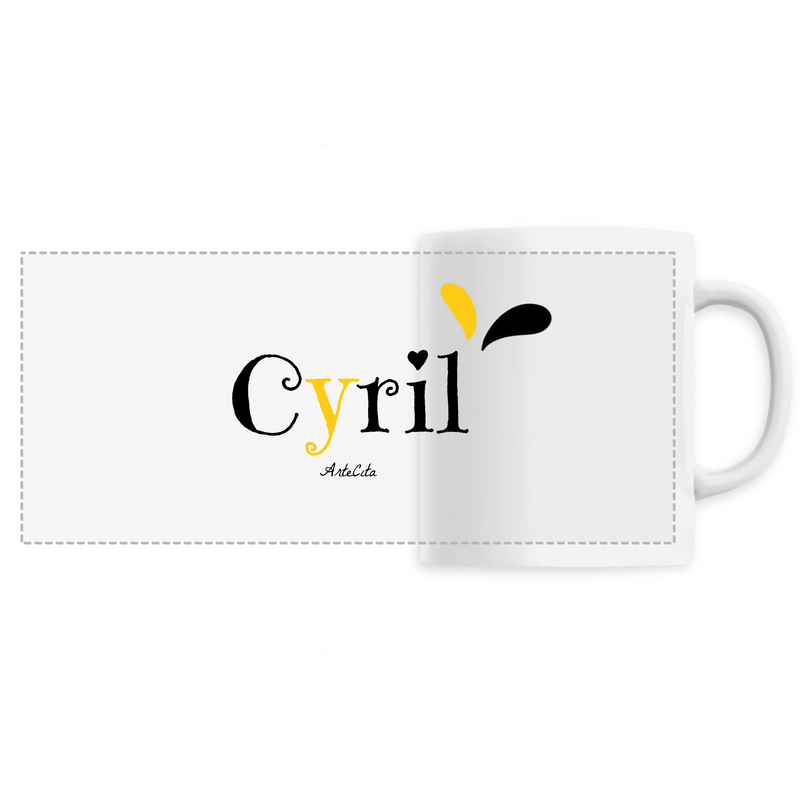 Cadeau anniversaire : Mug - Cyril - 6 Coloris - Cadeau Original - Cadeau Personnalisable - Cadeaux-Positifs.com -Unique-Blanc-