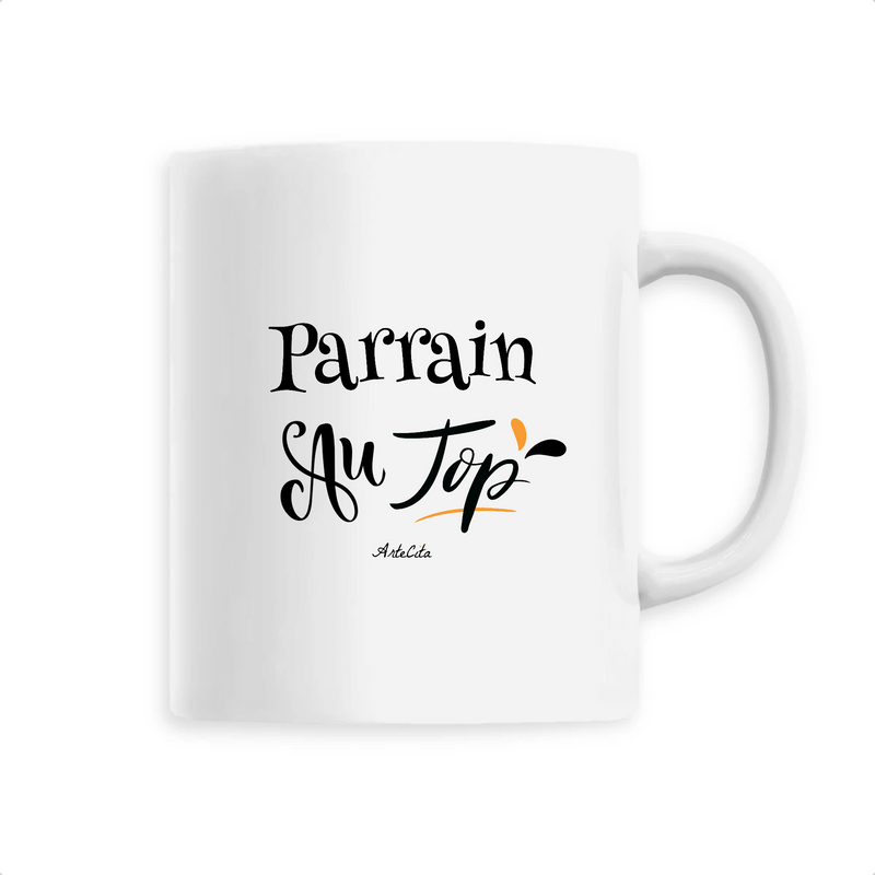 Cadeau anniversaire : Mug - Parrain au Top - 6 Coloris - Cadeau Original - Cadeau Personnalisable - Cadeaux-Positifs.com -Unique-Blanc-