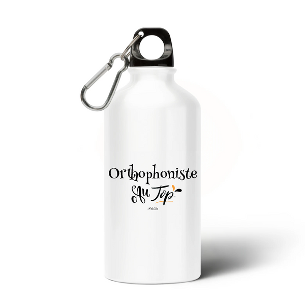 Gourde - Orthophoniste au Top - Alu sans BPA - Cadeau Durable - Cadeau Personnalisable - Cadeaux-Positifs.com -Unique-Blanc-