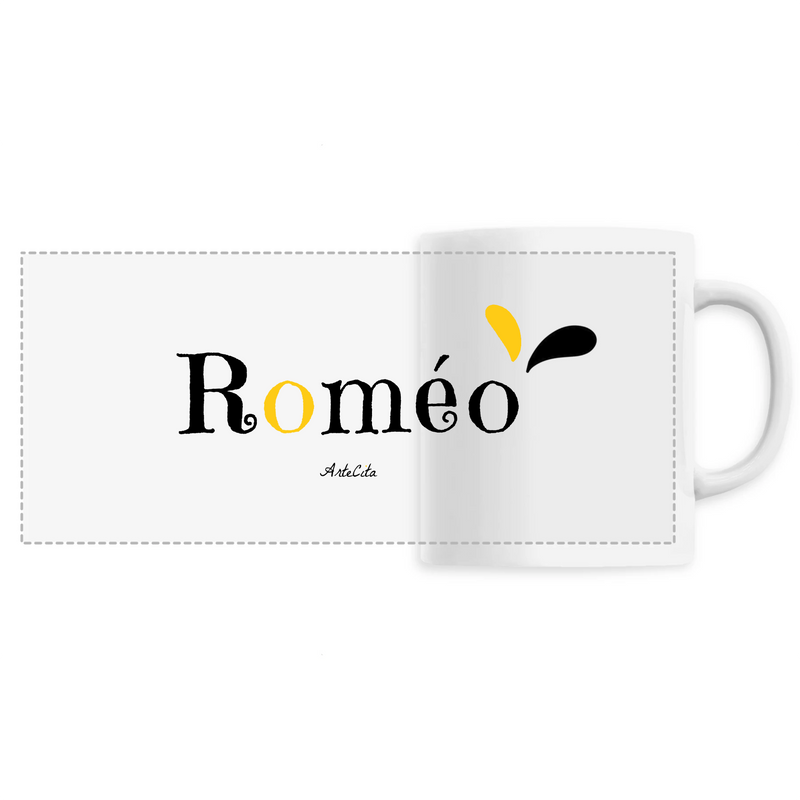 Cadeau anniversaire : Mug - Roméo - 6 Coloris - Cadeau Original - Cadeau Personnalisable - Cadeaux-Positifs.com -Unique-Blanc-