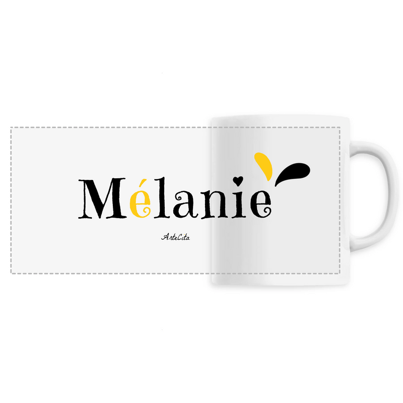 Cadeau anniversaire : Mug - Mélanie - 6 Coloris - Cadeau Original - Cadeau Personnalisable - Cadeaux-Positifs.com -Unique-Blanc-