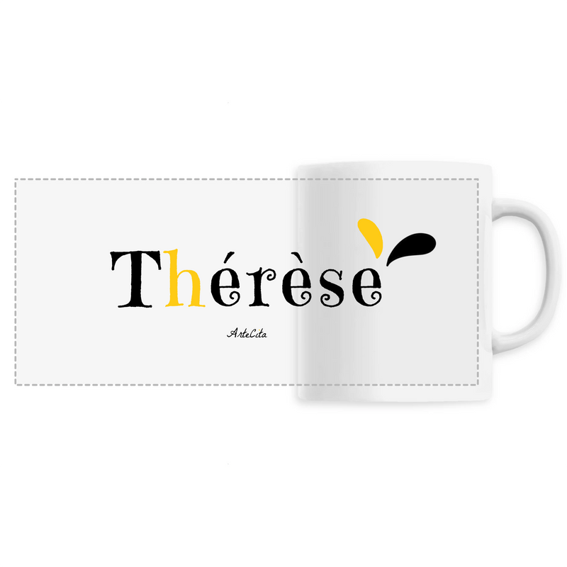 Cadeau anniversaire : Mug - Thérèse - 6 Coloris - Cadeau Original - Cadeau Personnalisable - Cadeaux-Positifs.com -Unique-Blanc-