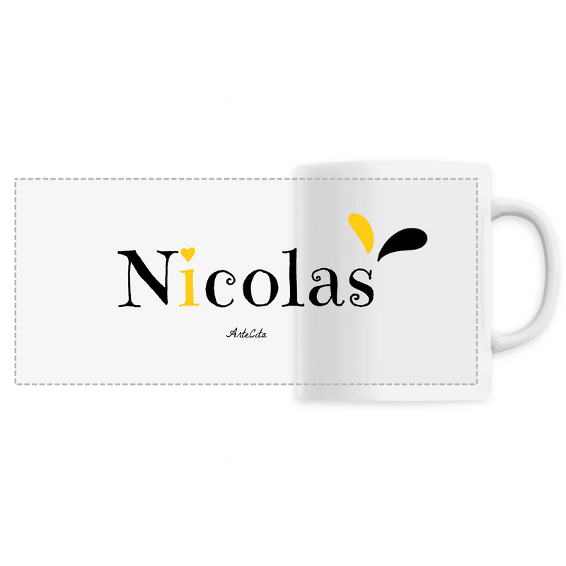Cadeau anniversaire : Mug - Nicolas - 6 Coloris - Cadeau Original - Cadeau Personnalisable - Cadeaux-Positifs.com -Unique-Blanc-