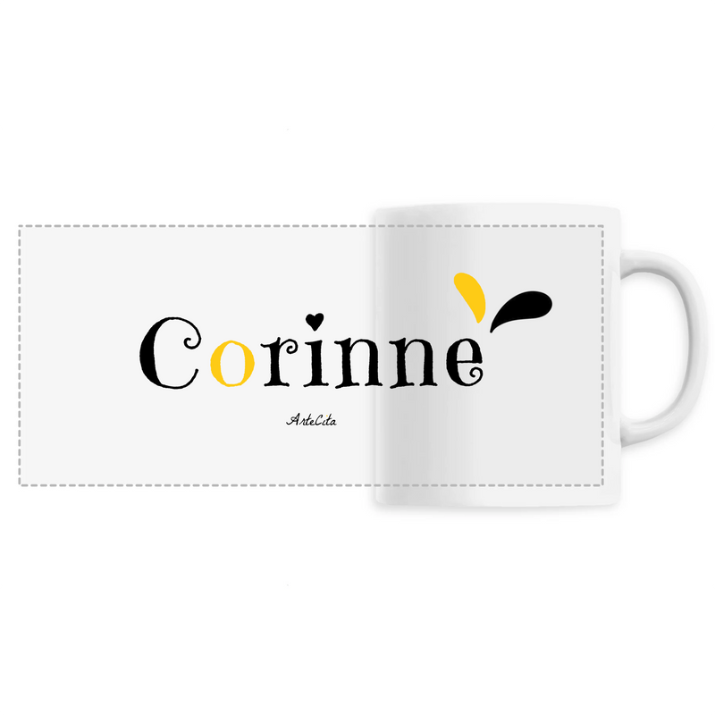 Cadeau anniversaire : Mug - Corinne - 6 Coloris - Cadeau Original - Cadeau Personnalisable - Cadeaux-Positifs.com -Unique-Blanc-