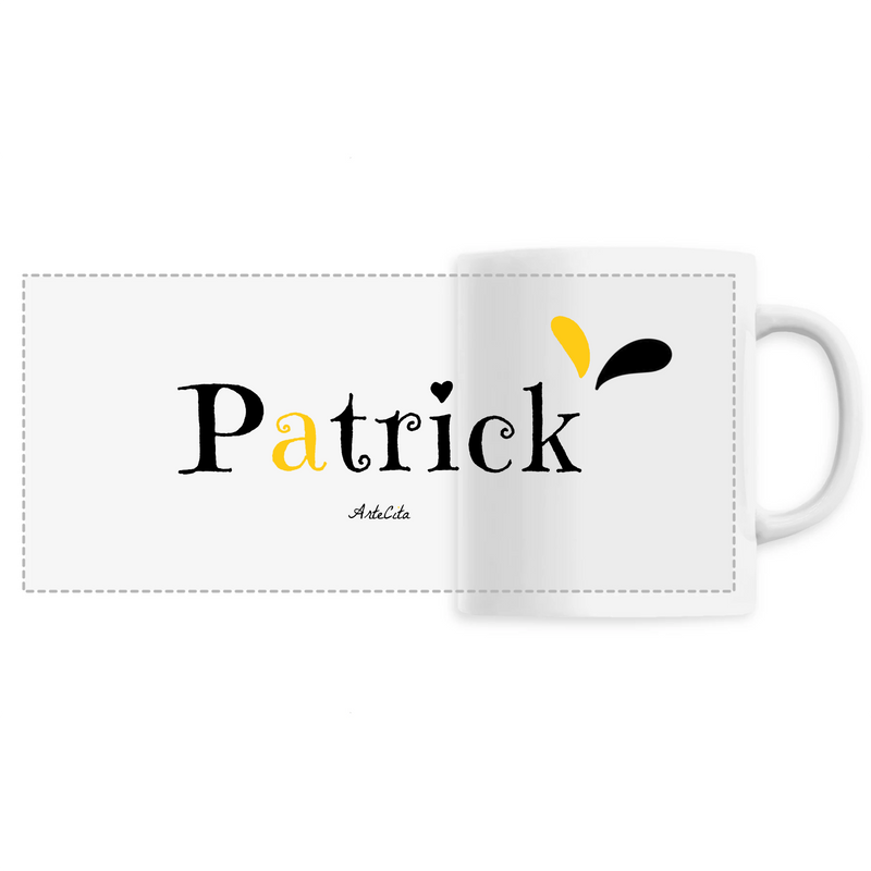 Cadeau anniversaire : Mug - Patrick - 6 Coloris - Cadeau Original - Cadeau Personnalisable - Cadeaux-Positifs.com -Unique-Blanc-