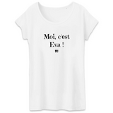 T-Shirt - Moi c'est Eva - Coton Bio - 3 Coloris - Cadeau Durable - Cadeau Personnalisable - Cadeaux-Positifs.com -XS-Blanc-
